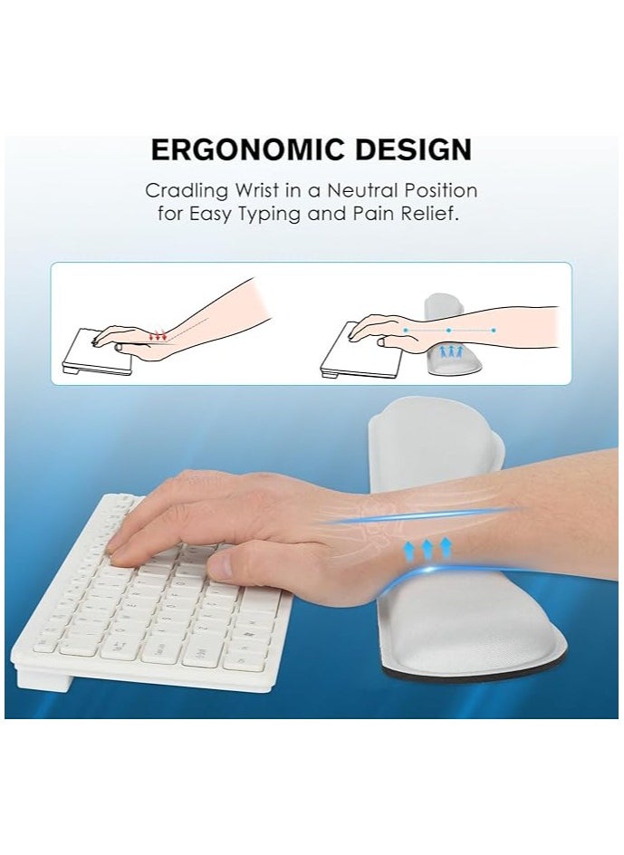 erorex Memory Keyboard Wrist Rest, Ergonomic Wrist Rest for Computer Keyboard, Foldable for Easy Typing and Pain Relief, Mouse Wrist Pad, Non-Slip Wrist Rest, Suitable for Games, Computers, Laptops  - Image 4