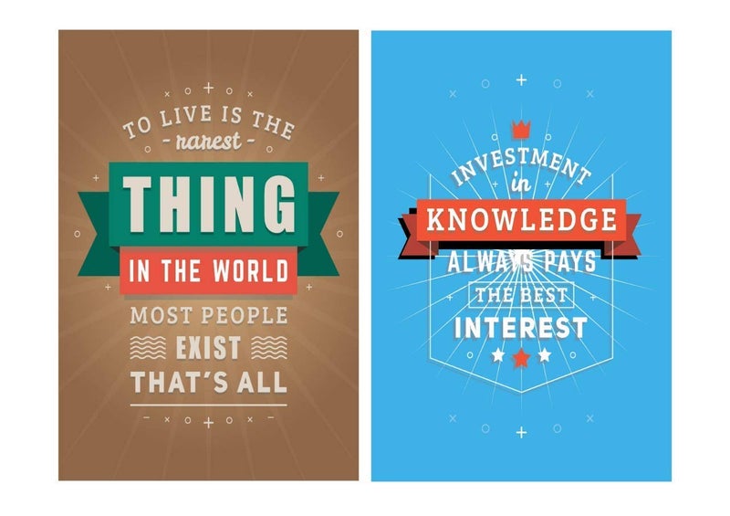 PRINTELLIGENT Quote and motivational poster set of 10 size (45 cm x 30 cm) (H) - Image 3