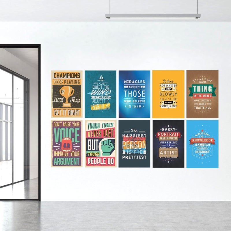 PRINTELLIGENT Quote and motivational poster set of 10 size (45 cm x 30 cm) (H) - Image 5