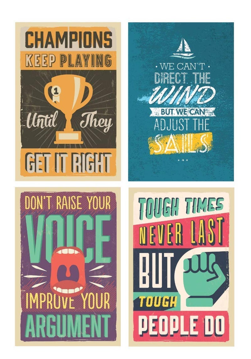 PRINTELLIGENT Quote and motivational poster set of 10 size (45 cm x 30 cm) (H) - Image 2