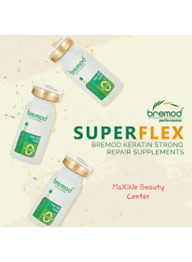 BREMOD بريمود سوبر فليكس كيراتين مكملات إصلاح قوية 10 مل - علاج مكثف للشعر الجاف والمجعد والتالف - بسعر زجاجة واحدة - Image 4