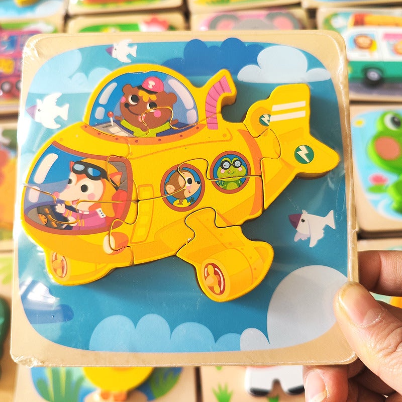 Baby Children Wooden Three-Dimensional 3D Advanced Puzzle Baby Early Education And Intelligence Training Hand-Eye Toys For Boys And Girls - Image 1