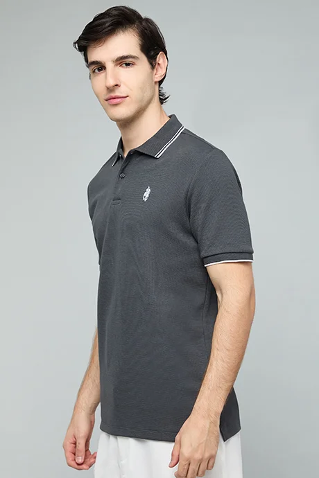أر أند بي Logo Detail Polo T-Shirt with Short Sleeves