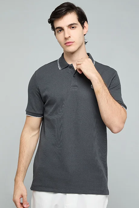 أر أند بي Logo Detail Polo T-Shirt with Short Sleeves