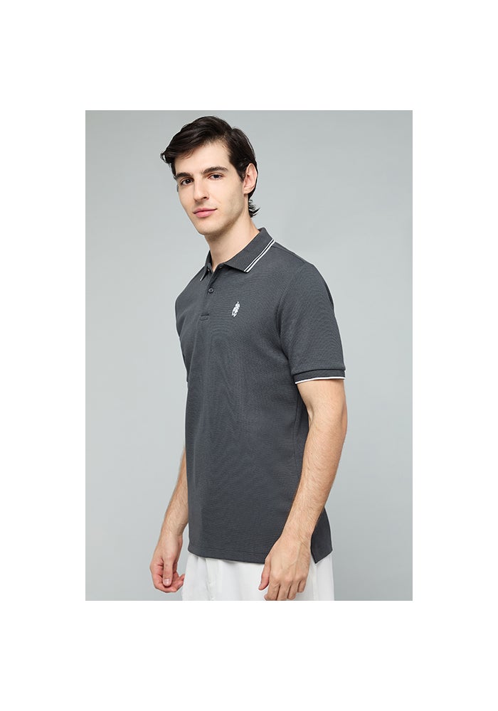 R&B Logo Detail Polo T-Shirt with Short Sleeves - Image 2