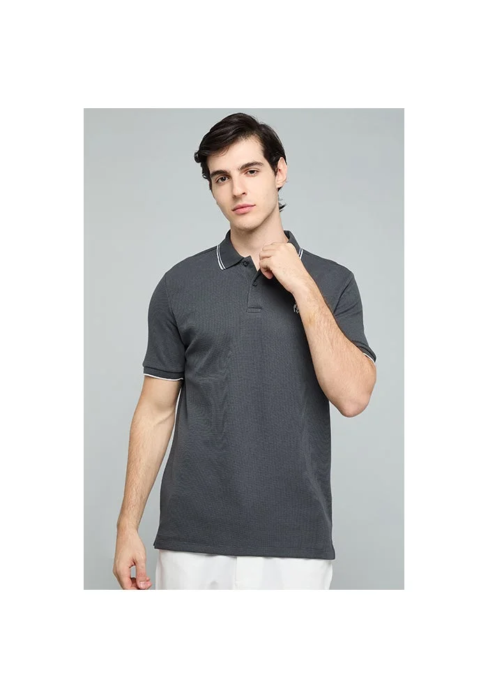 R&b Logo Detail Polo T-Shirt with Short Sleeves