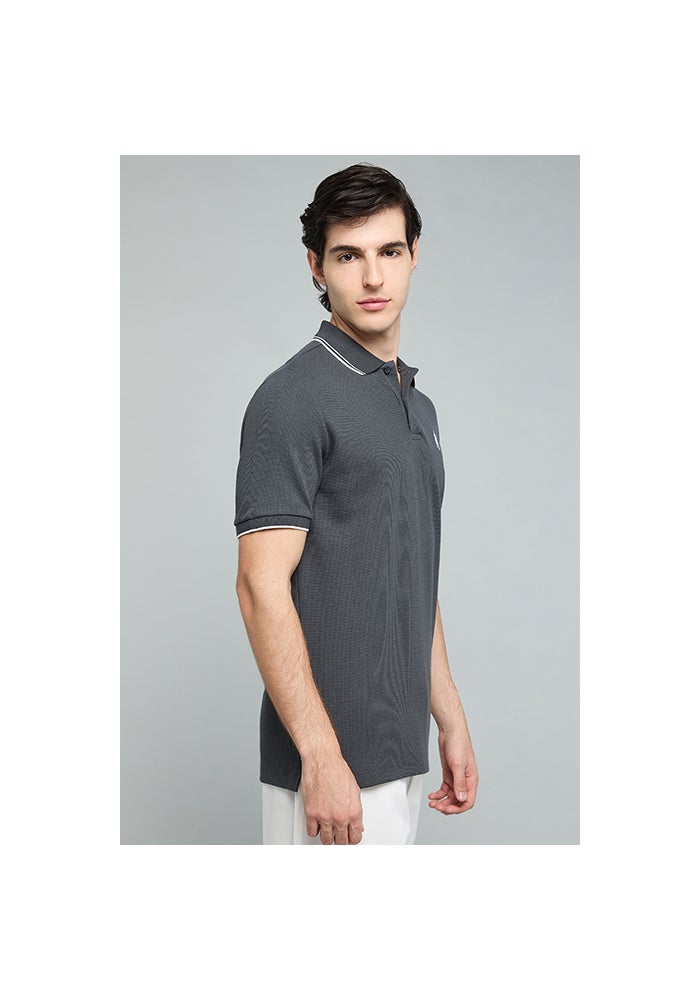 R&B Logo Detail Polo T-Shirt with Short Sleeves - Image 4