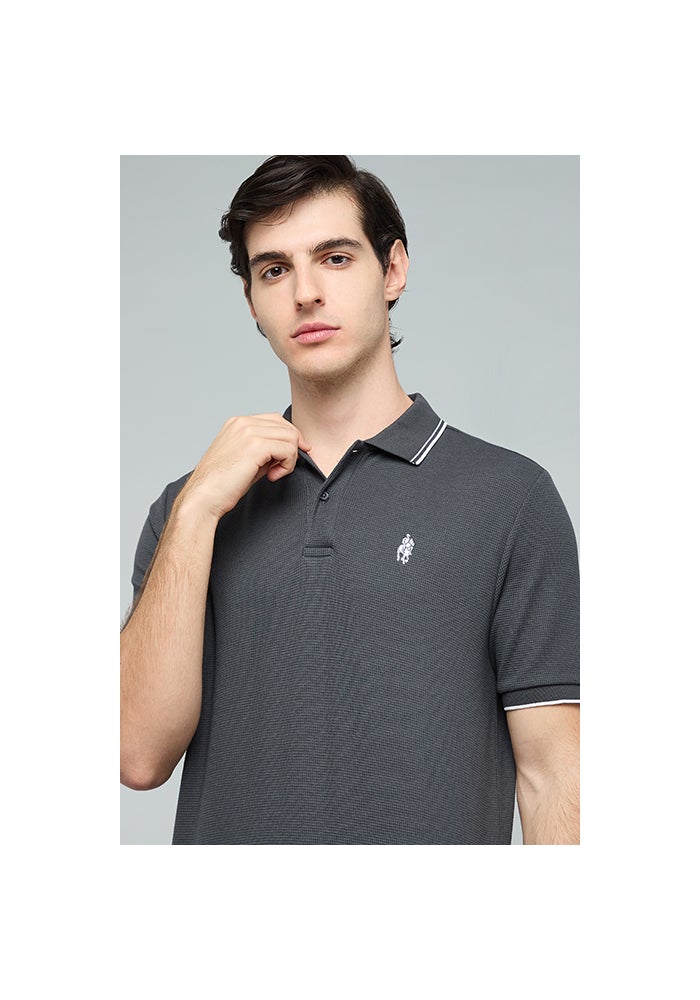 R&B Logo Detail Polo T-Shirt with Short Sleeves - Image 5