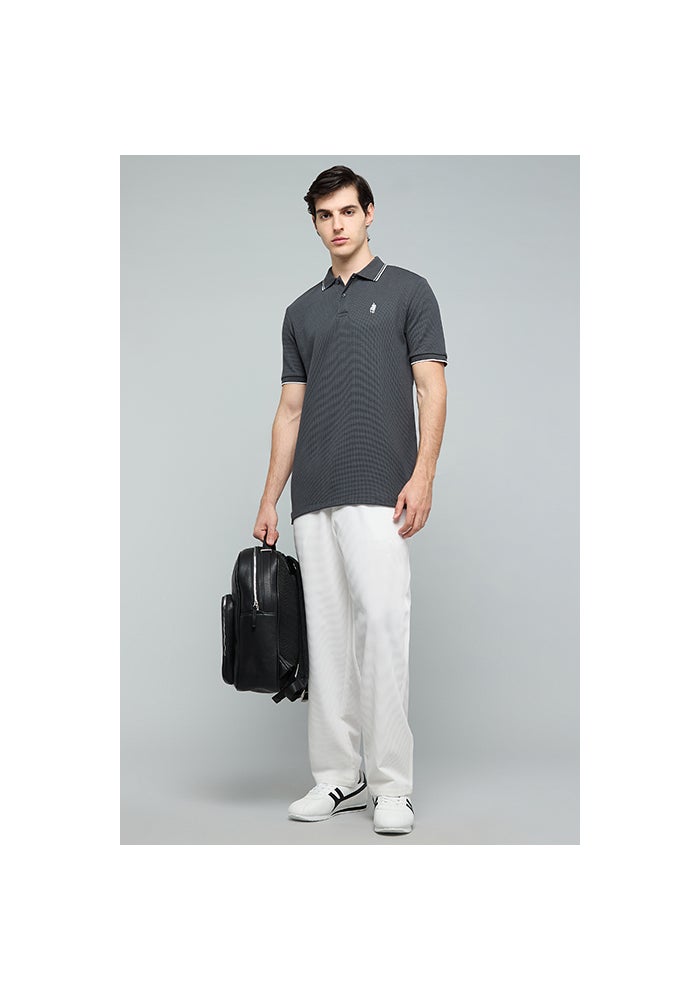 R&B Logo Detail Polo T-Shirt with Short Sleeves - Image 3