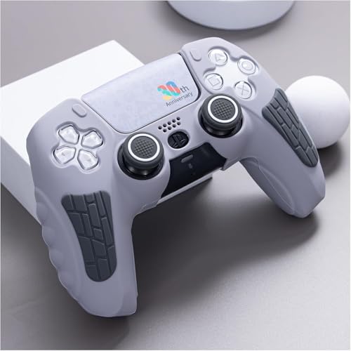 PSS® PS5 Controller Cover Case, Anti-Slip Silicone Cover Skin Compatible with PS5 Controller with 2 Thumb Grip Caps, Joystick Protectors and Touchpad Sticker - 30th Anniversary Limited Edition - Image 2