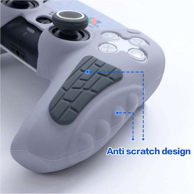 PSS® PS5 Controller Cover Case, Anti-Slip Silicone Cover Skin Compatible with PS5 Controller with 2 Thumb Grip Caps, Joystick Protectors and Touchpad Sticker - 30th Anniversary Limited Edition - Image 4