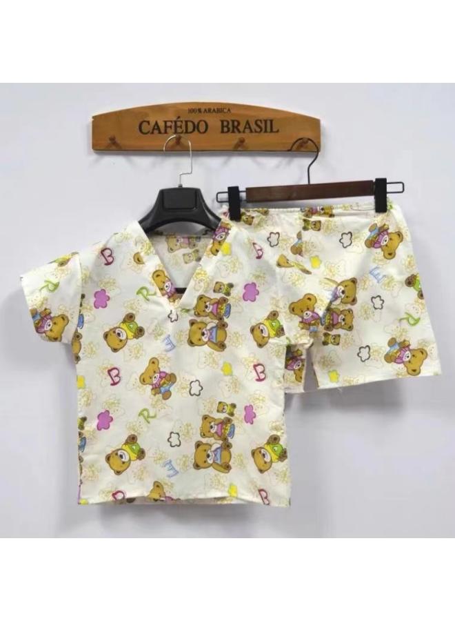 Generic New Disposable Bath Clothes Children's Sweat Clothes Cartoon Sauna Clothes Children's Clothes Bathrobe Hotel Bathhouse Soup Spring Massage Clothes