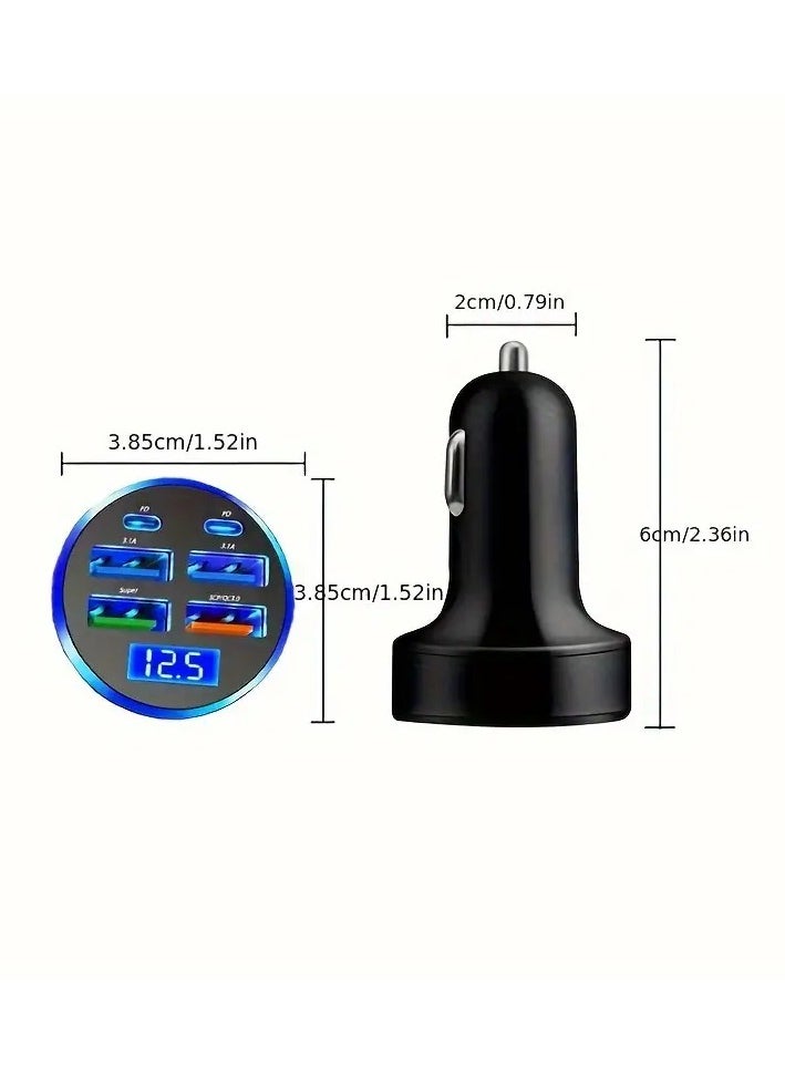 Home Clearance Sale ANNJIATUU Multi-Port 2PD & QC3.0 Car Charger with 4 USB Ports - Fast Charge PD, USB Type-C Adapter for Phones  - Image 5