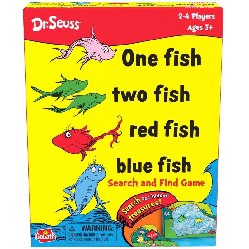 Goliath Dr Seuss One Fish Two Fish Red Fish Blue Fish SearchandFind Treasure Memory Matching Game 24 Players Ages 3 - Image 3