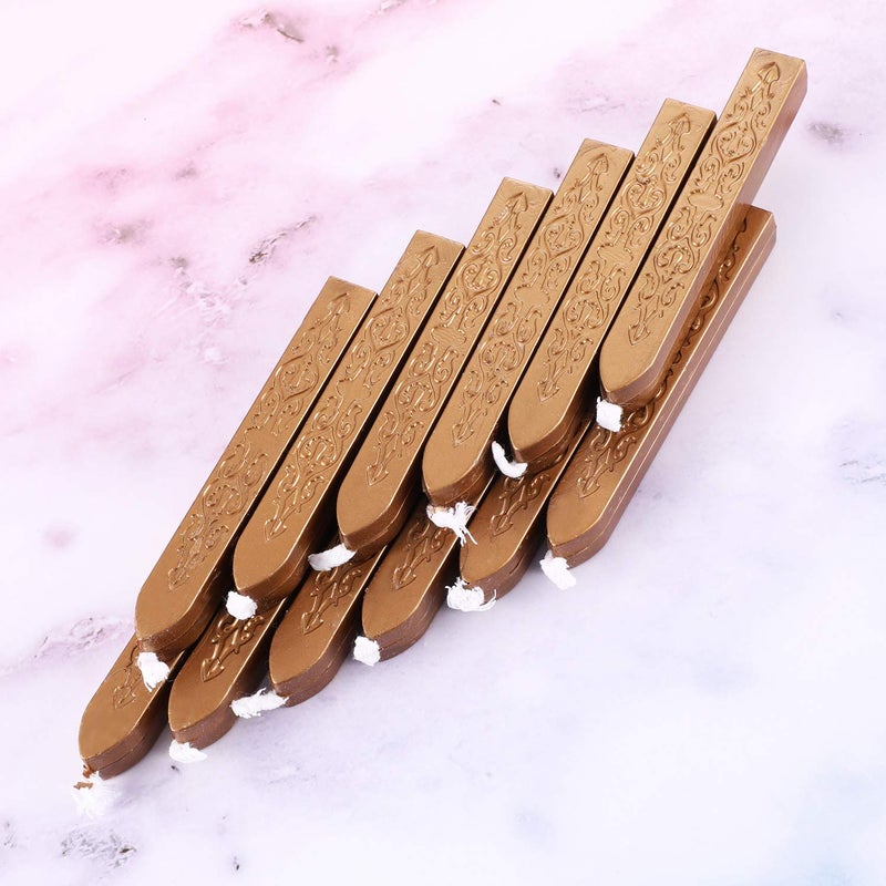 Bememo 12 Pieces Sealing Wax Sticks with Wicks Antique Fire Manuscript Sealing Wax for Stamp(Bronze) - Image 3