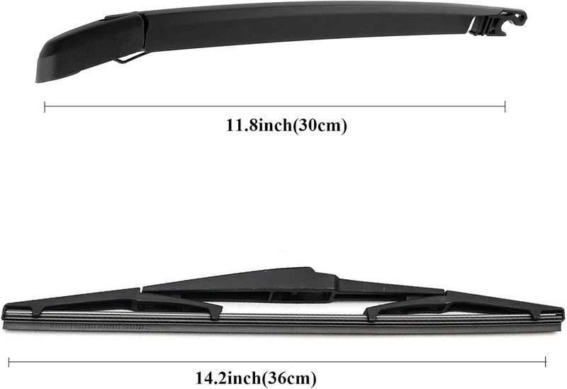 DUILEO Rear Windshield Wiper Arm & Blade Set for Hyundai Santa Fe 2007-2012 - Image 2