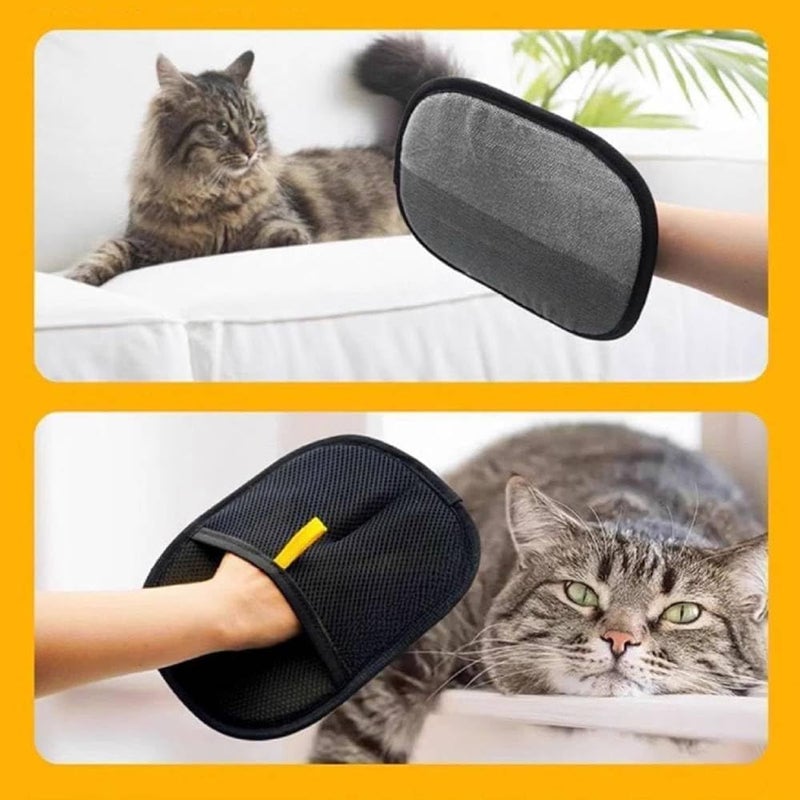 KETOVED Pet Hair Removal Gloves Static Pet Hair Catcher Pet Hair Removal Mitt, 9.85x8.46inches - Image 5