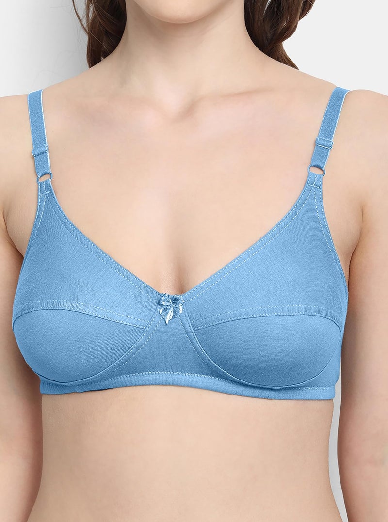 VSTAR Bra for Women Non Padded | Hana | Full Coverage Bra|Blue|36B - Image 4