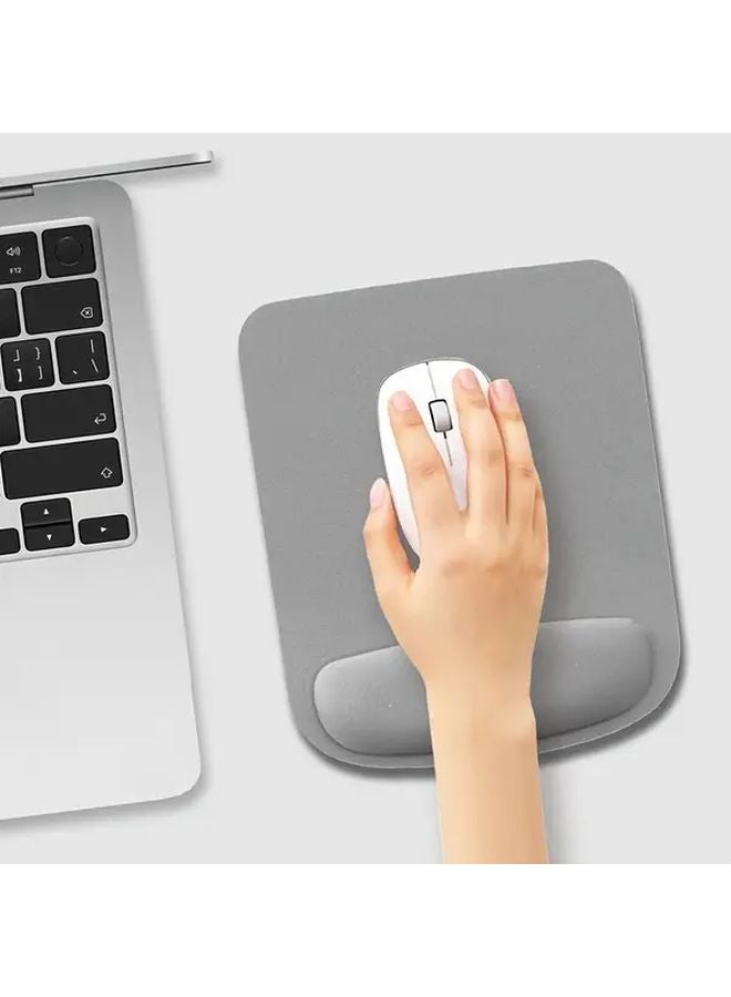 Ergonomic Mouse Pad With Gel Wrist Rest Black Anti Fouling Surface Comfort Support - Image 1