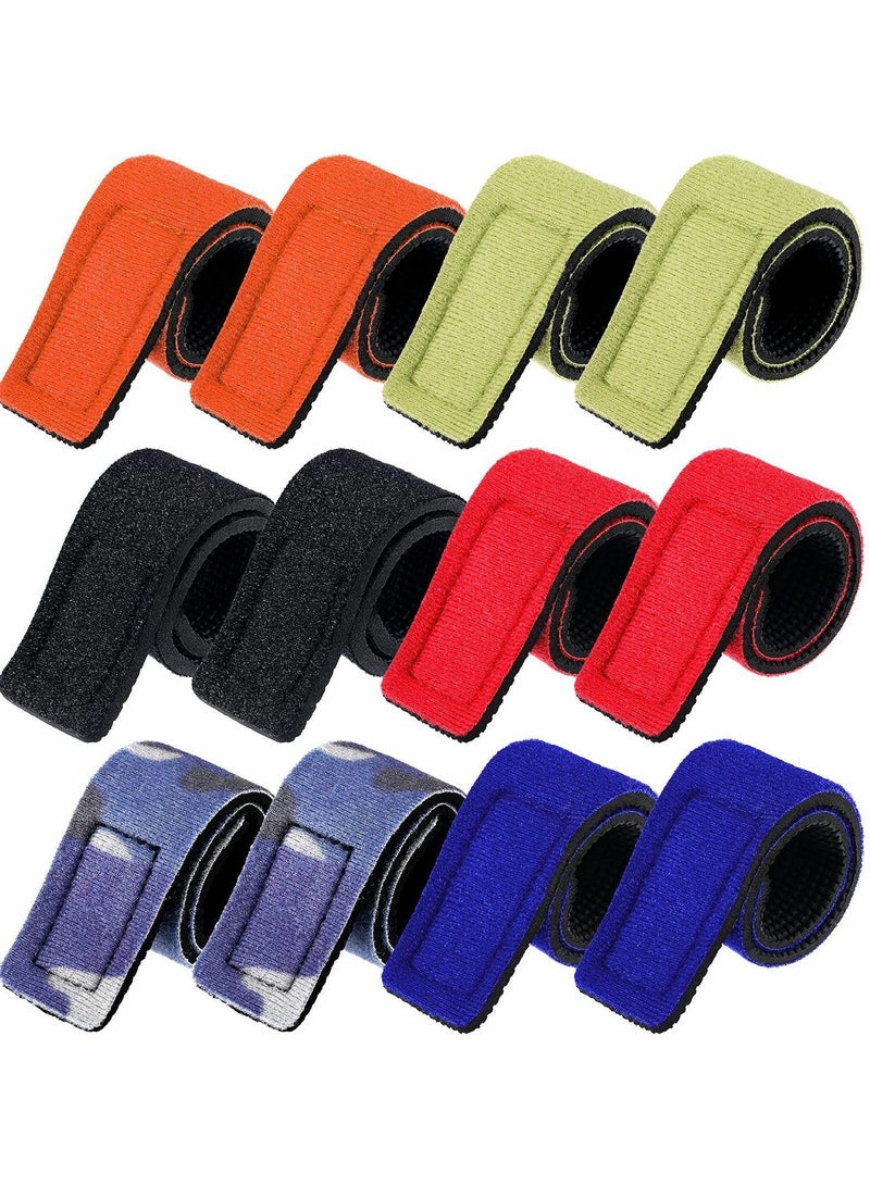 Y&D 12 pcs Fishing Rods Belts, Pole Strap Stretchy Rod Holder Elastic Tackle Tie Casting for and Fly Rod, Ties Straps, 6 Color - Image 1