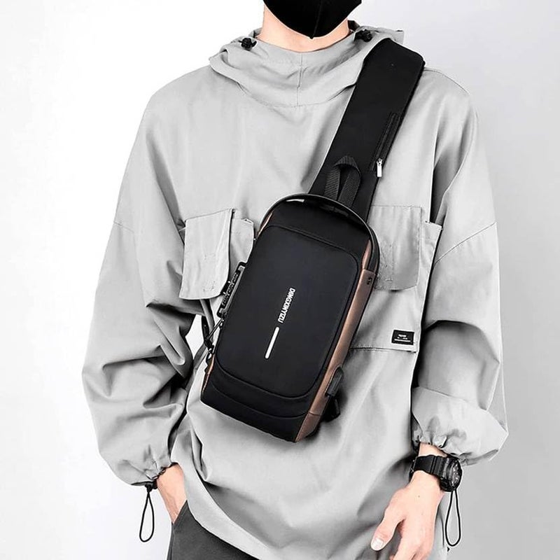 KRIFTY Fashion Anti-Theft Sling Bag with USB Port, Waterproof Crossbody Backpack, Casual Chest Shoulder Bag - Image 4