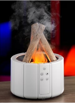 Bonfire Humidifier 250ML with Remote Control, Silent Flame Diffuser Aromatherapy Scented Oil Diffusers Timing With Bonfire Shape Warm Light And 7 Colorful Lights