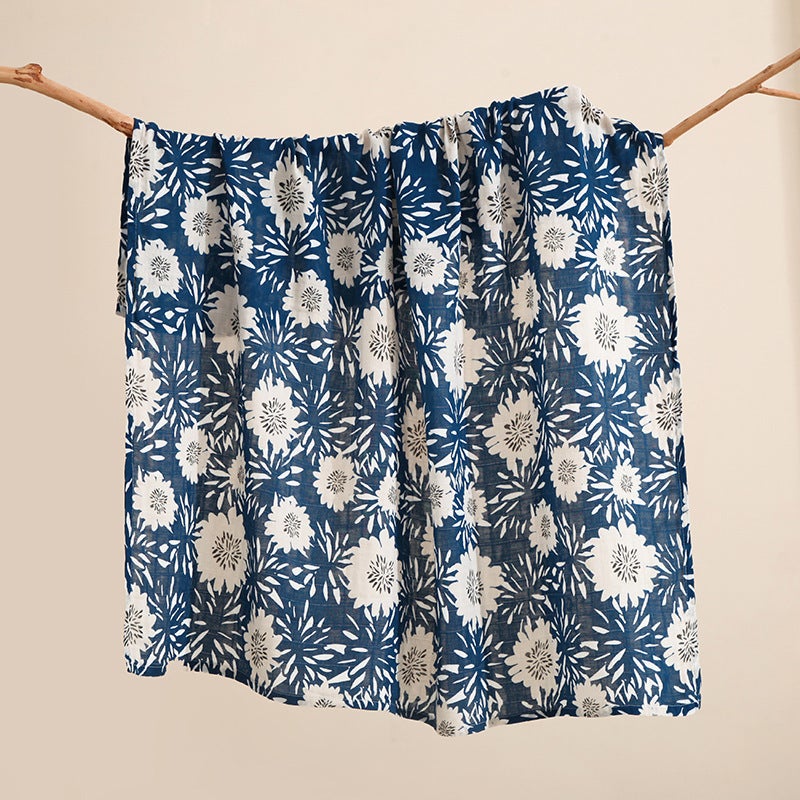 Cotton Two-Layer Wrapping Towel Soft Breathable Newborn Bath Towel Cover Blanket Wrapping Blanket Baby Baby Products Swaddle Towel - Image 1