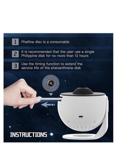 AMBERJACK Galaxy Night Light Star Projector LED Table Lamp Children Room Decor With 12pcs Film Disc, Kids Night Light, LED Light Projection for Home Theater, Party, Living Room Decor.  - Image 3