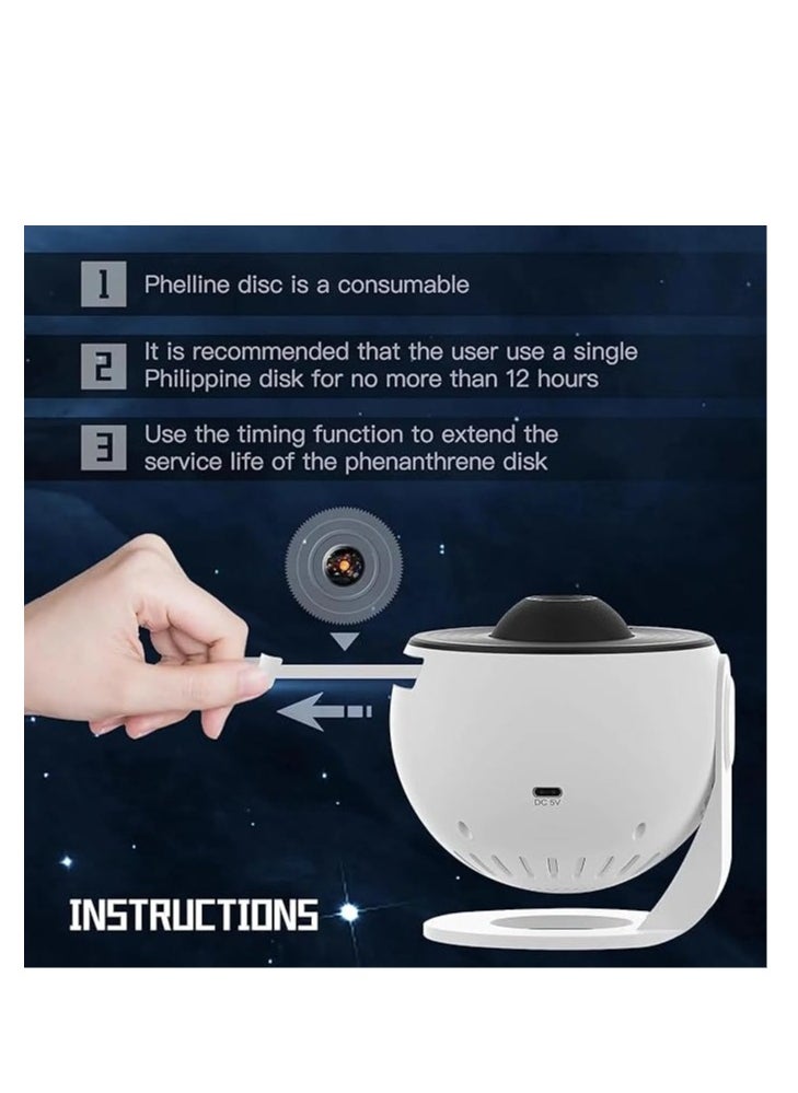 AMBERJACK Galaxy Night Light Star Projector LED Table Lamp Children Room Decor With 12pcs Film Disc, Kids Night Light, LED Light Projection for Home Theater, Party, Living Room Decor.  - Image 3