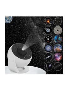 AMBERJACK Galaxy Night Light Star Projector LED Table Lamp Children Room Decor With 12pcs Film Disc, Kids Night Light, LED Light Projection for Home Theater, Party, Living Room Decor.  - Image 1