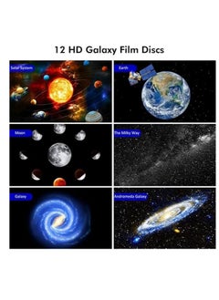 AMBERJACK Galaxy Night Light Star Projector LED Table Lamp Children Room Decor With 12pcs Film Disc, Kids Night Light, LED Light Projection for Home Theater, Party, Living Room Decor.  - Image 2
