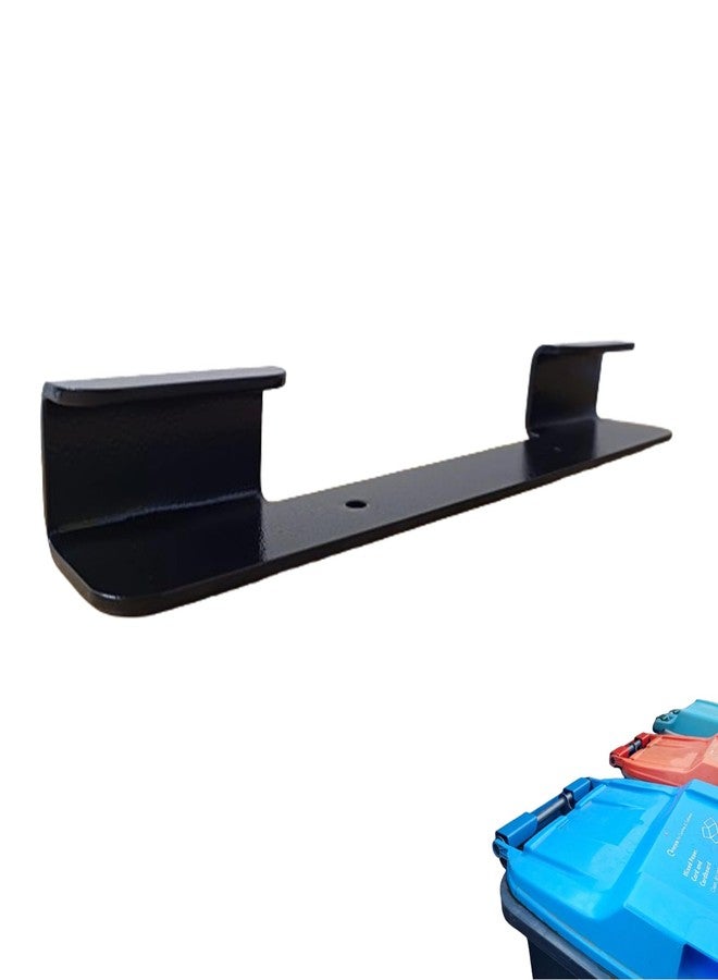 Lusebiy 2024 New Steel Wheelie Bin Brackets,Strong Durable Outdoor Bin Holder Trash Fixed Bracket Fixed Trash Can Location Prevent Sliding Suitable Outdoor Garbage Trash Cans Lock (Black) - Image 1