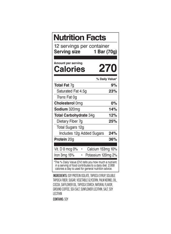 برو بار بروبار - بار بروتين، قهوة مقرمشة، غير معدل وراثيًا، خالٍ من الغلوتين، صحي، نباتي، مكونات غذائية كاملة، طاقة طبيعية (12 قطعة) - Image 5