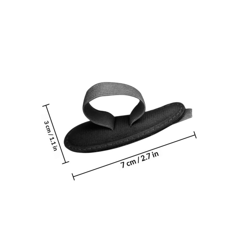 Ipetboom 2pcs Adjustable Black Toe Separators for Women Single Hole Bunion Splints with Cushion Pads Reusable Toe Protectors for Overlapping Hammer and Curved Foot Relief and Alignment - Image 2