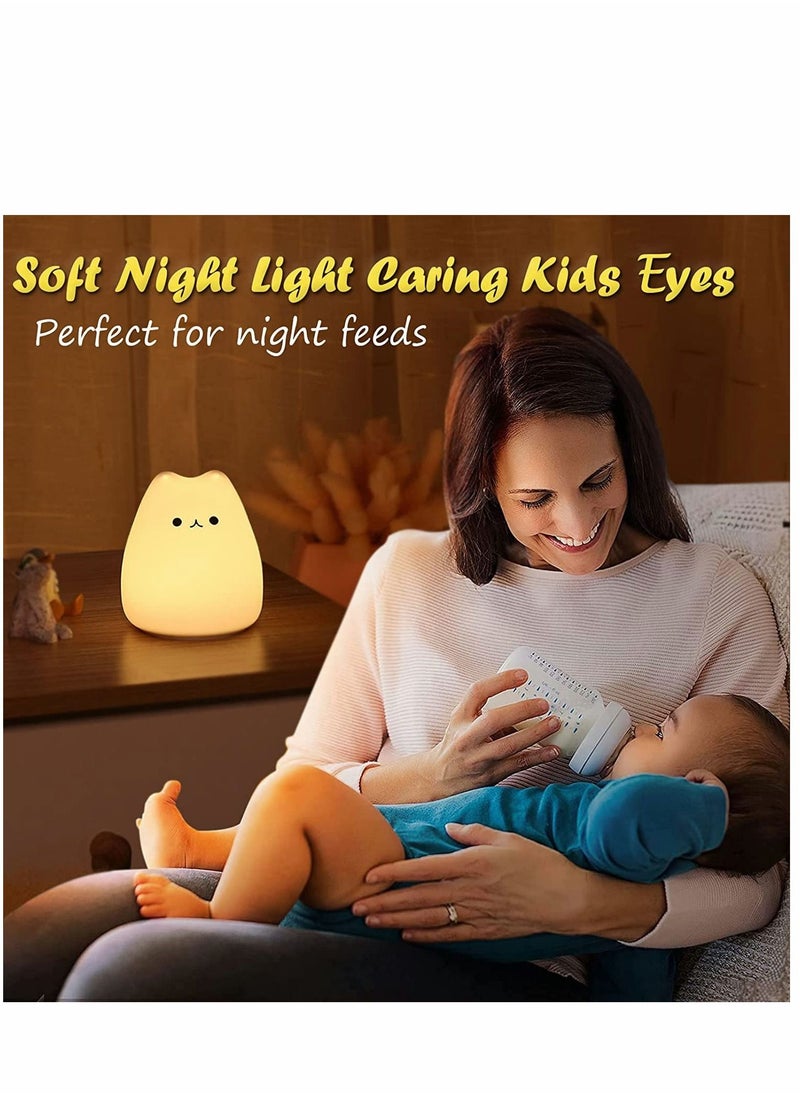 Cute Cat Baby Birthday Gifts Mom Women Teenage Girls Nursery Color Changing Lamp Toddler Portable Silicone Battery Operated Animal Led Boy Nightlight Children Room Decor - pzsku/Z2682303854FB0A7C9DC8Z/45/_/1677492450/5e3a901b-9a80-4c76-9fb6-c424c281157f