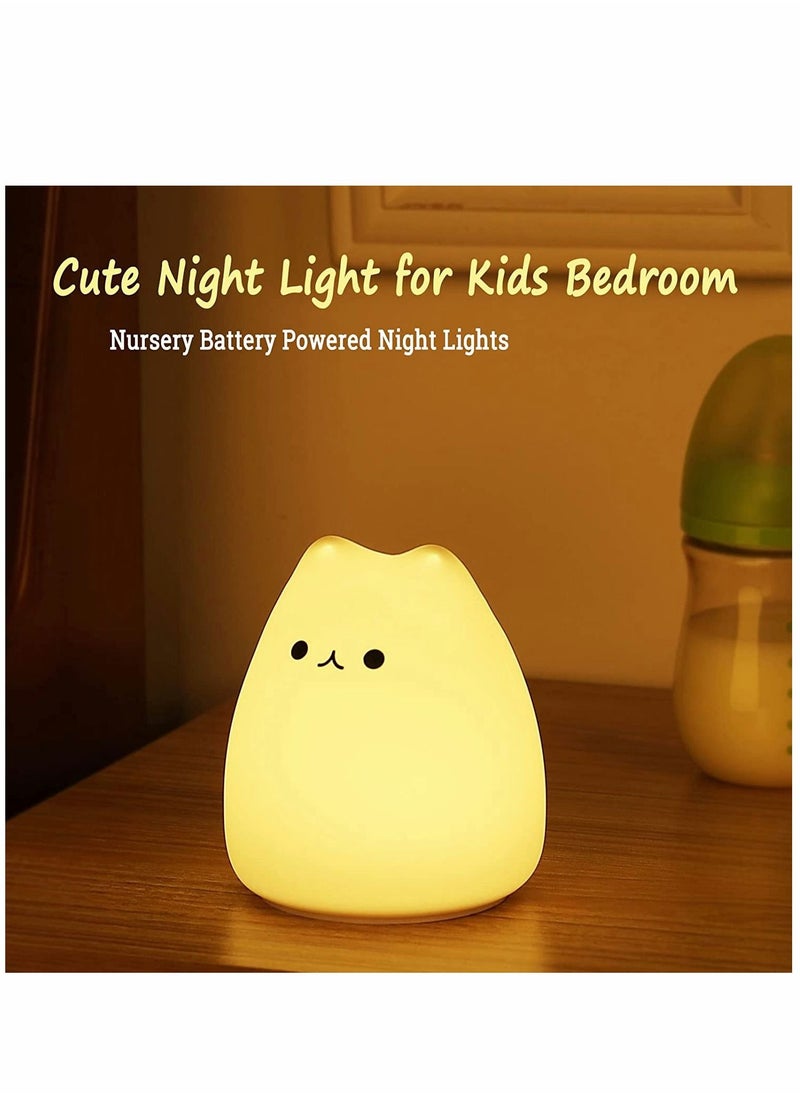 Cute Cat Baby Birthday Gifts Mom Women Teenage Girls Nursery Color Changing Lamp Toddler Portable Silicone Battery Operated Animal Led Boy Nightlight Children Room Decor - pzsku/Z2682303854FB0A7C9DC8Z/45/_/1677492451/da11fe3f-e54f-4fc6-b086-c50c356417f5