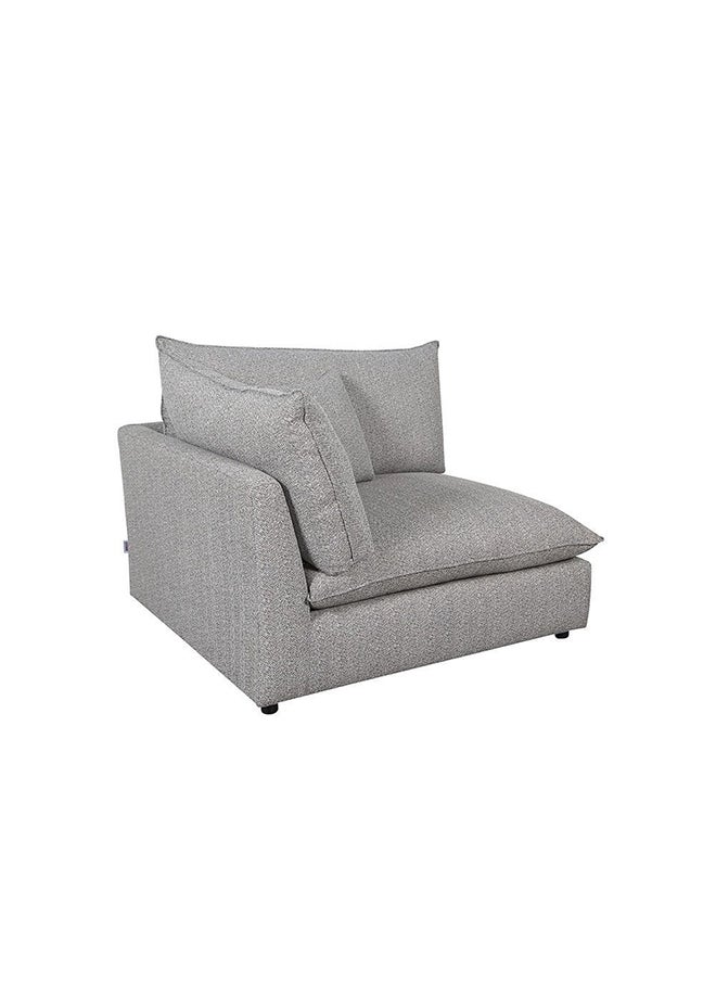 DANUBE HOME Napoleon Corner Fabric Modular Sofa Accent Chair Modern Design One Seat Sofas Comfortable Living Room Seating Furniture For Home L 103 x W 103 x H 91 cm Grey  - Image 1