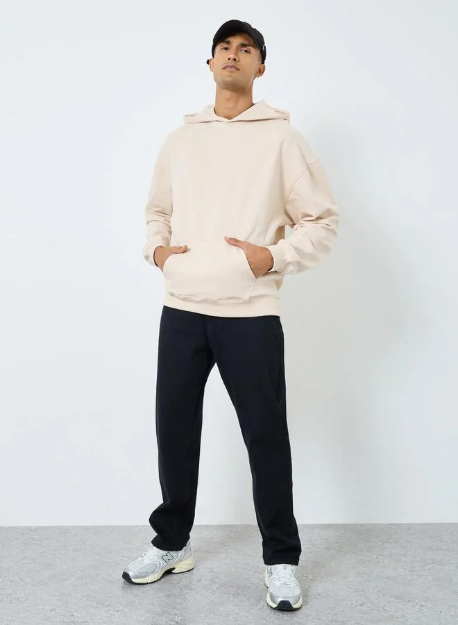 Styli Styli Off White Oversize Back Slogan Print Hoodie