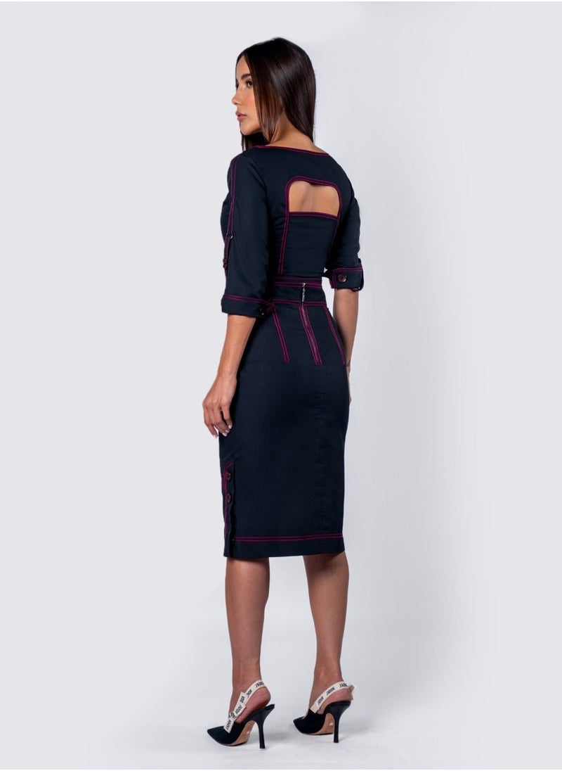 NIVA FASHION HOUSE - Peekaboo Stitch Detailing Top - Image 1