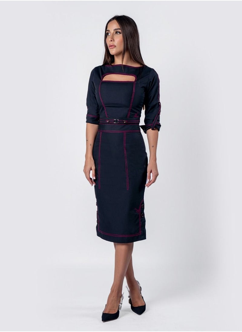 NIVA FASHION HOUSE - Peekaboo Stitch Detailing Top - Image 1