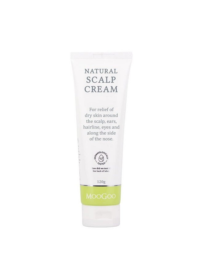 MOOGOO Scalp Cream A Natural Moisturizing Cream To Relieve Dry Skin Around The Scalp Ears Hairline Eyes & Nose Helps Soothe Red Itchy Crusty Skin. Suitable For All Ages Including Newborns.  - Image 1