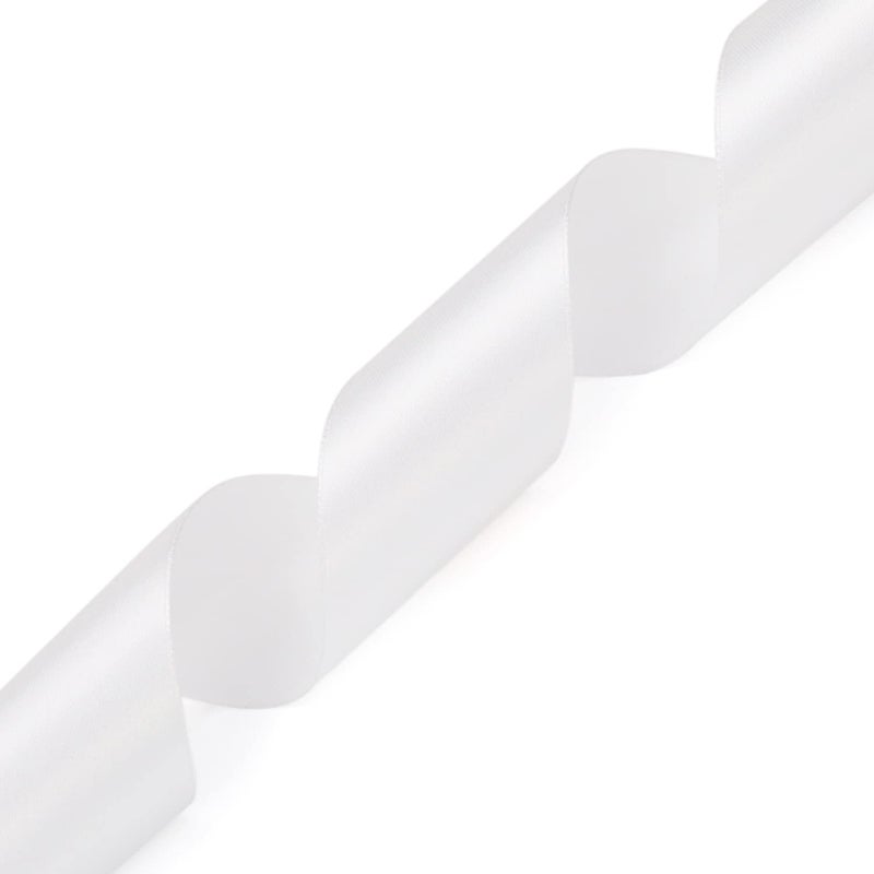 Nsilu 25 Yards 1-1/2 inches Wide Satin Ribbon Suitable for Wedding, Party and Gift Box Packaging Ribbon (White, 1-1/2") - Image 3