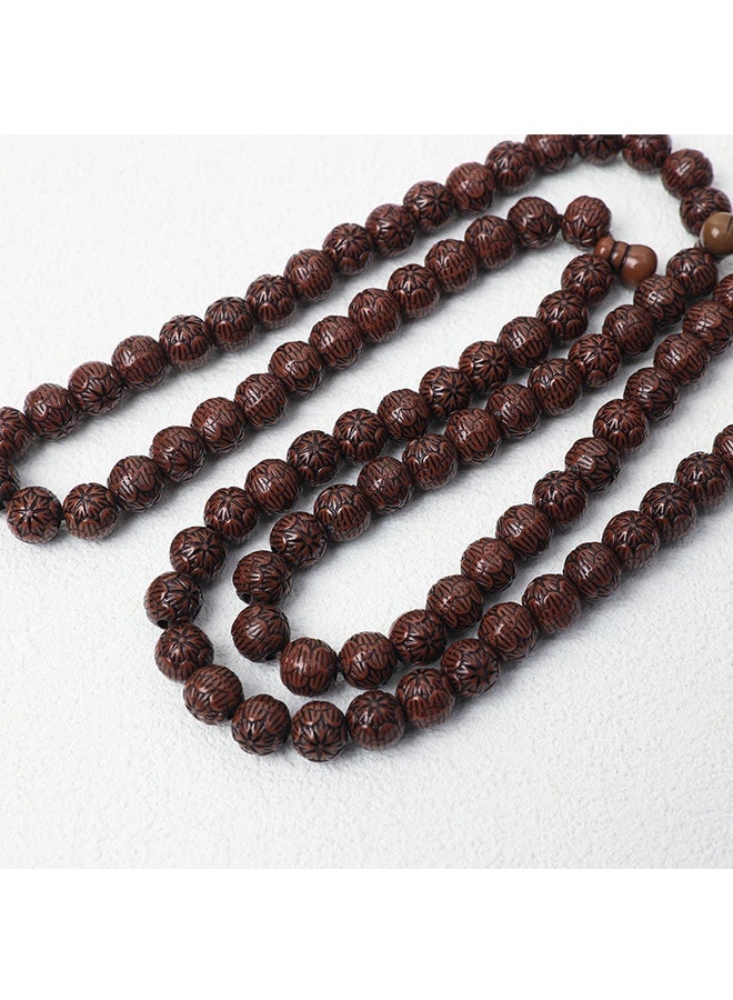 NIBEMINENT 33 Muslim Prayer Beads Reddish-brown/8mm