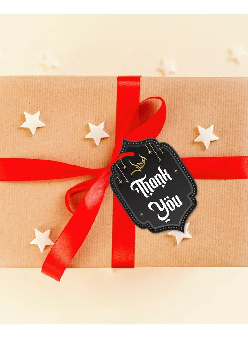 50 قطعة من علامات الشكر لرمضان/العيد (أسود)، علامات الشكر، زينة العيد، زينة رمضان، علامات لحفلة رمضان، مستلزمات حفلات العيد - Image 4