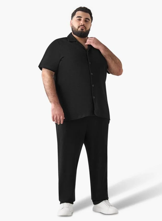 Maxim  Men Regular Fit Collared Short Sleeve Shirt for Men | Best Price UAE