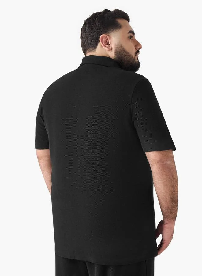 Maxim  Men Regular Fit Collared Short Sleeve Shirt for Men | Best Price UAE