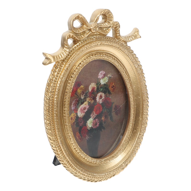 Vintage Resin Oval Wall-Mounted Small Picture Frame European Style Photo Holder - Image 5