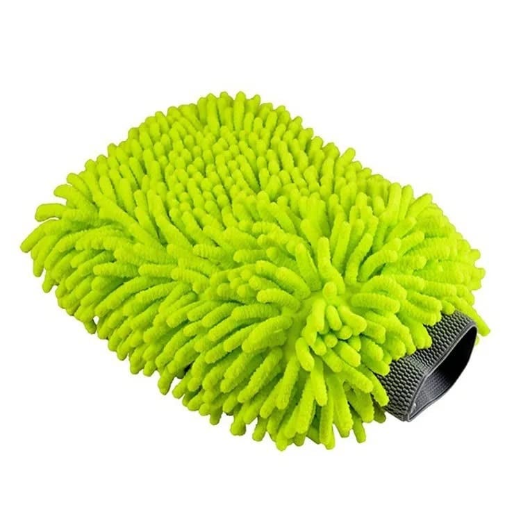 KitchenFest KitchenFest Multipurpose 1700 GSM Double Sided Microfiber LintFree Wash Mitt Multipurpose Home Car Window Glass Cleaning Washing Dusting Gloves MultiColored Pack of 1