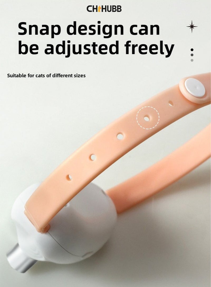 CHIHUBB LED Cat Collar Toy – USB Rechargeable Wearable Pet Toy with Automatic Light Movement, Hands-Free Indoor Play – Pink - Image 4