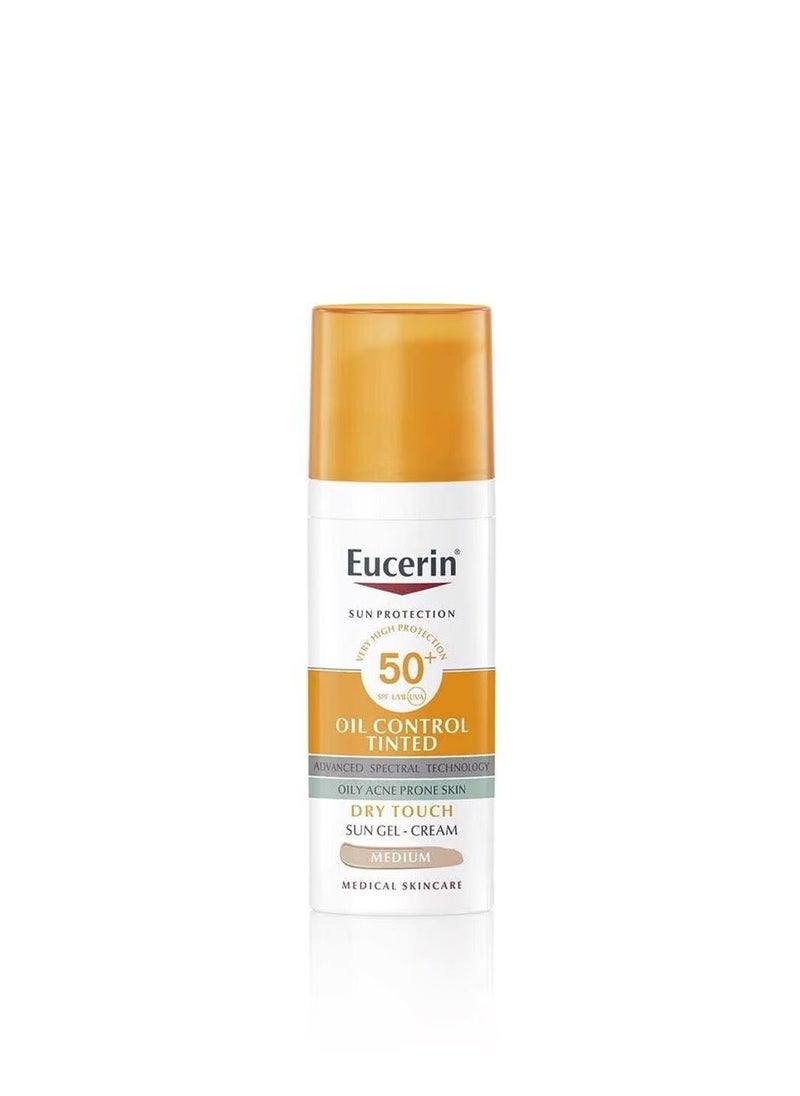 Eucerin Eucerin Sun Oil Control Tinted Gel-Cream Dry Touch SPF50+ Medium 50ml 